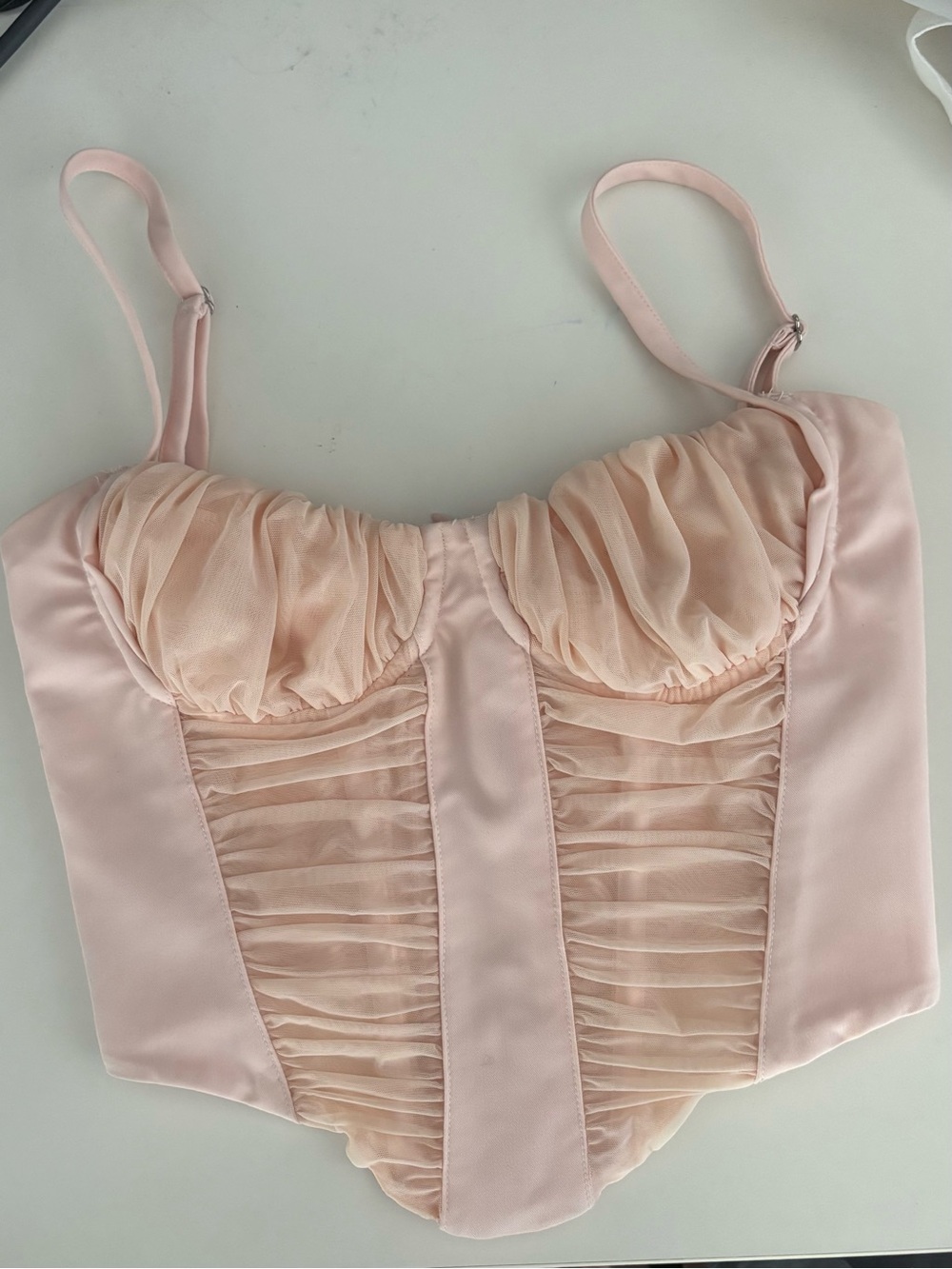 House of CB Rochelle Gathered Corset Blush Pink - Picture 6 of 8